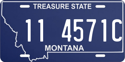 MT license plate 114571C