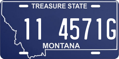 MT license plate 114571G