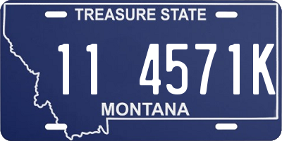 MT license plate 114571K