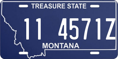 MT license plate 114571Z