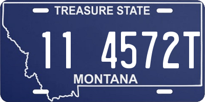 MT license plate 114572T