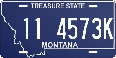 MT license plate 114573K