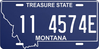 MT license plate 114574E