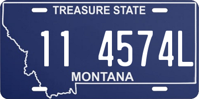 MT license plate 114574L