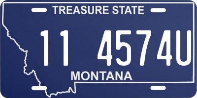 MT license plate 114574U