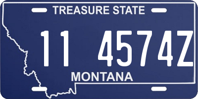 MT license plate 114574Z