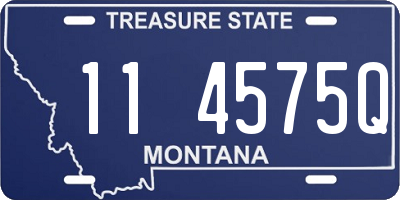 MT license plate 114575Q