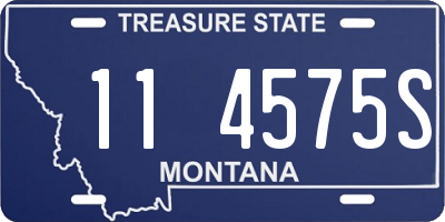 MT license plate 114575S