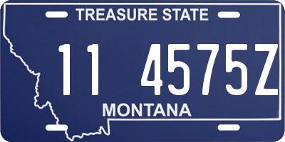 MT license plate 114575Z