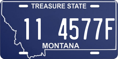 MT license plate 114577F