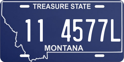 MT license plate 114577L