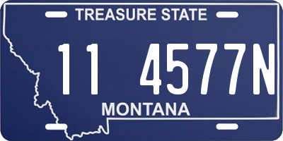 MT license plate 114577N