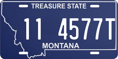 MT license plate 114577T