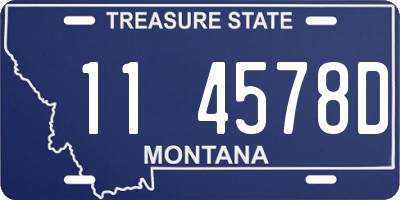 MT license plate 114578D