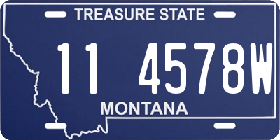 MT license plate 114578W