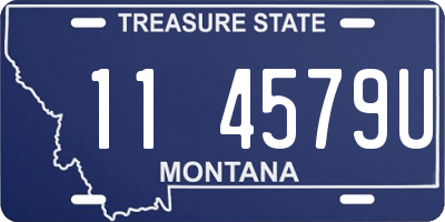 MT license plate 114579U