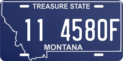 MT license plate 114580F