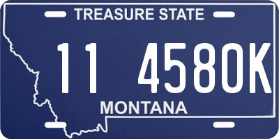 MT license plate 114580K