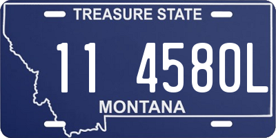 MT license plate 114580L