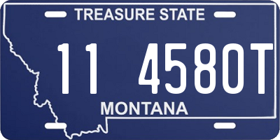 MT license plate 114580T