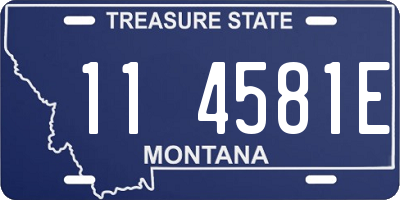 MT license plate 114581E