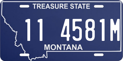 MT license plate 114581M