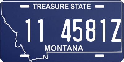 MT license plate 114581Z