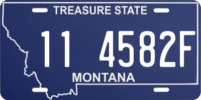 MT license plate 114582F