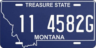 MT license plate 114582G