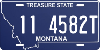 MT license plate 114582T