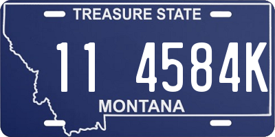 MT license plate 114584K