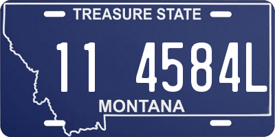MT license plate 114584L