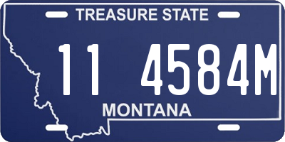 MT license plate 114584M