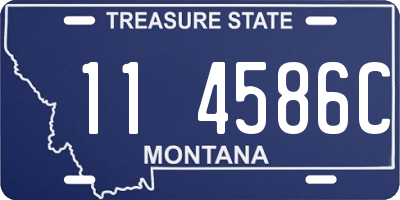 MT license plate 114586C