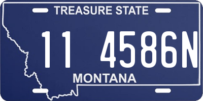 MT license plate 114586N