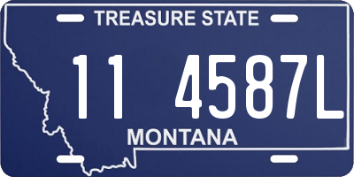 MT license plate 114587L