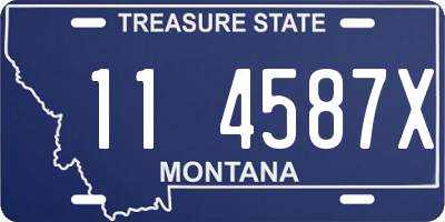 MT license plate 114587X