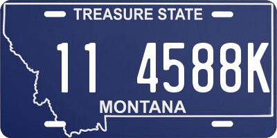 MT license plate 114588K