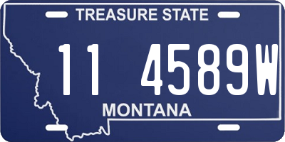 MT license plate 114589W