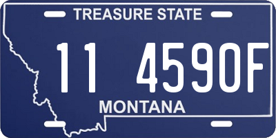 MT license plate 114590F