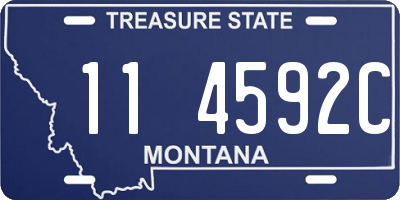 MT license plate 114592C