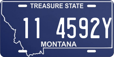 MT license plate 114592Y