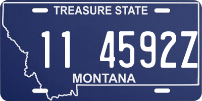 MT license plate 114592Z