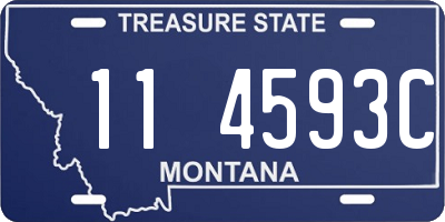 MT license plate 114593C