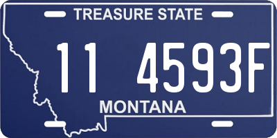 MT license plate 114593F