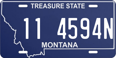 MT license plate 114594N