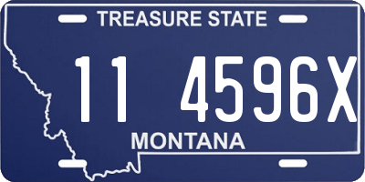 MT license plate 114596X