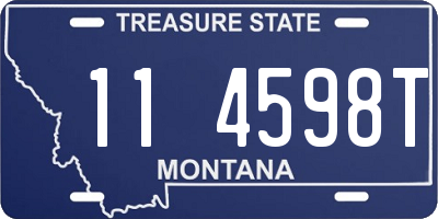 MT license plate 114598T