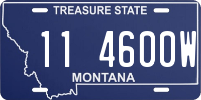 MT license plate 114600W