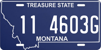 MT license plate 114603G